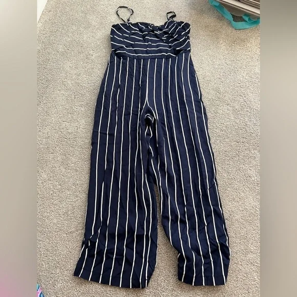 Bardot blue striped jumpsuit - Picture 3 of 5
